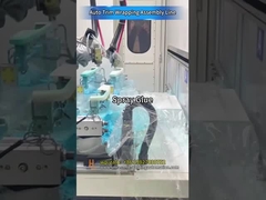 Garis Pembungkus Trim Otomotif dengan Pengeleman Robotik, Aktivasi Oven, dan Laminasi Hot Press